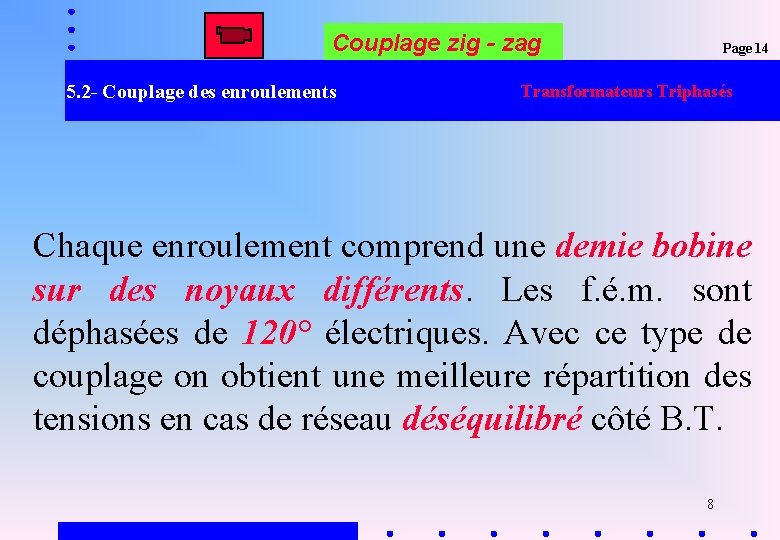 COURS 05 Page 14 Chapitre 5 Transformateurs Triphass — free download