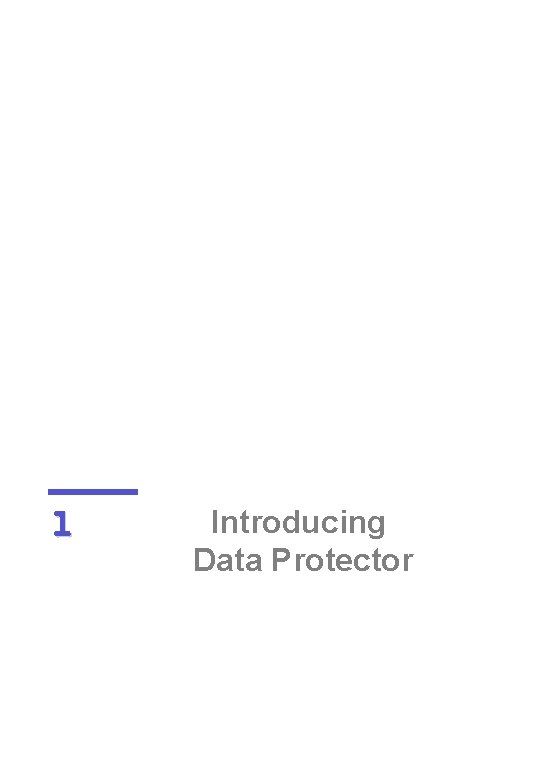 1 Introducing Data Protector 