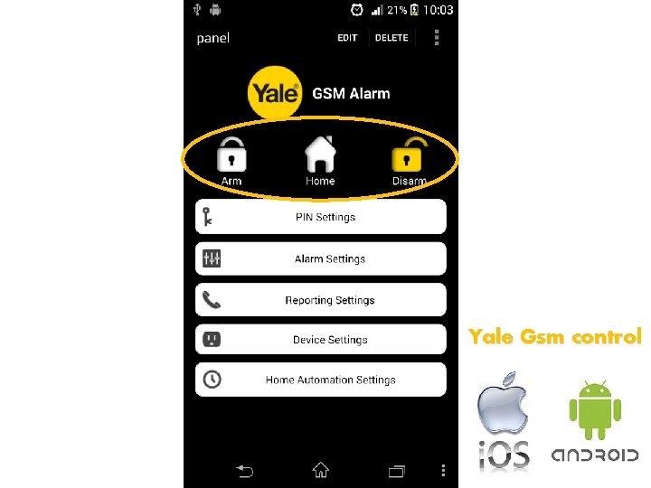 Yale Gsm control 