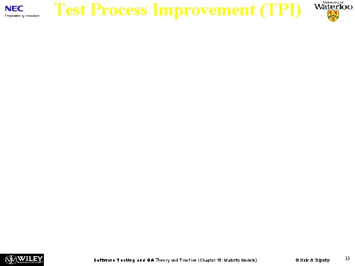 Test Process Improvement (TPI) n n A test process is a certain way of