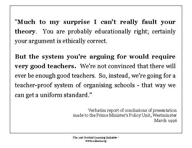 "Much to my surprise I can't really fault your theory. You are probably educationally "Much to my surprise I can't really fault your theory. You are probably educationally