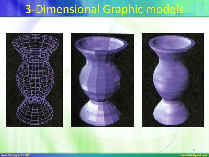 3 -Dimensional Graphic models 32 
