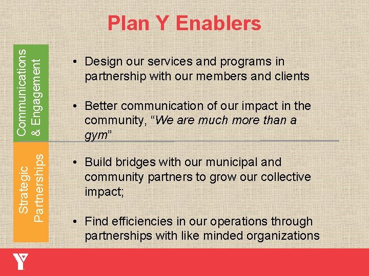 Communications & Engagement • Design our services and programs in partnership with our members