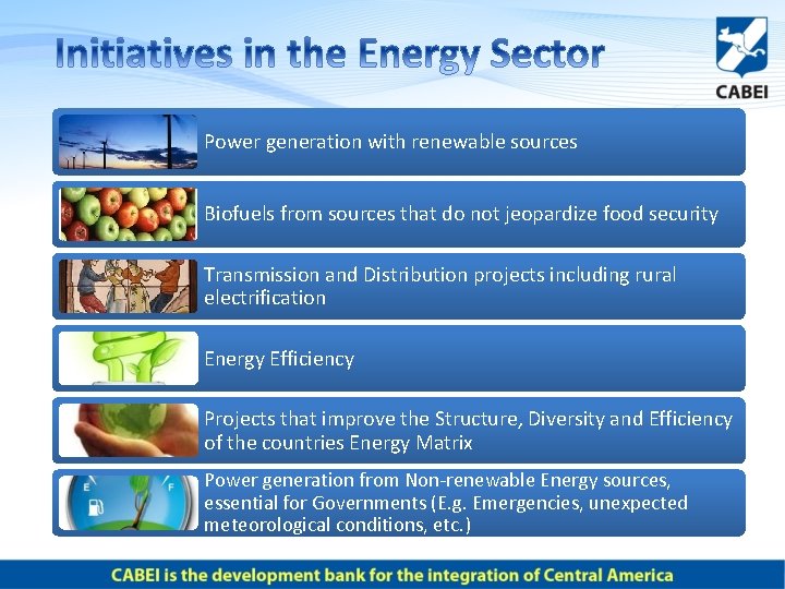 Power generation with renewable sources Biofuels from sources that do not jeopardize food security