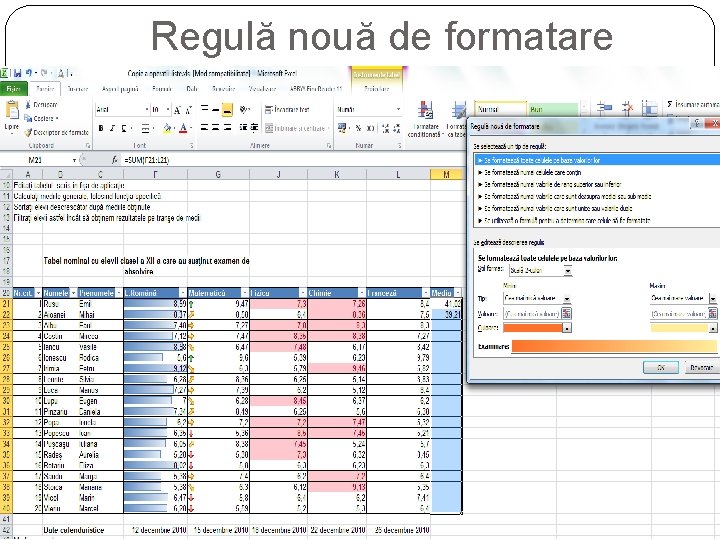 Regulă nouă de formatare 