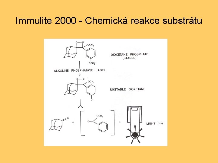 Immulite 2000 - Chemická reakce substrátu 