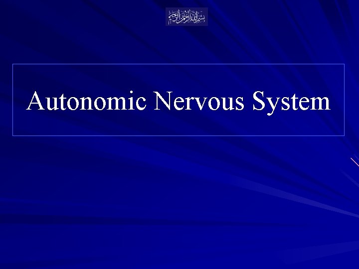 Autonomic Nervous System 