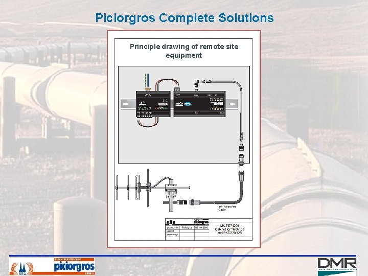 Piciorgros Complete Solutions Principle drawing of remote site equipment 