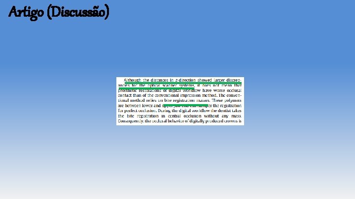 Artigo (Discussão) Artigo (Discussão)