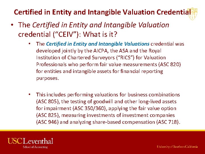Certified in Entity and Intangible Valuation Credential • The Certified in Entity and Intangible
