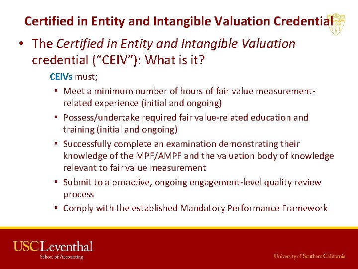 Certified in Entity and Intangible Valuation Credential • The Certified in Entity and Intangible