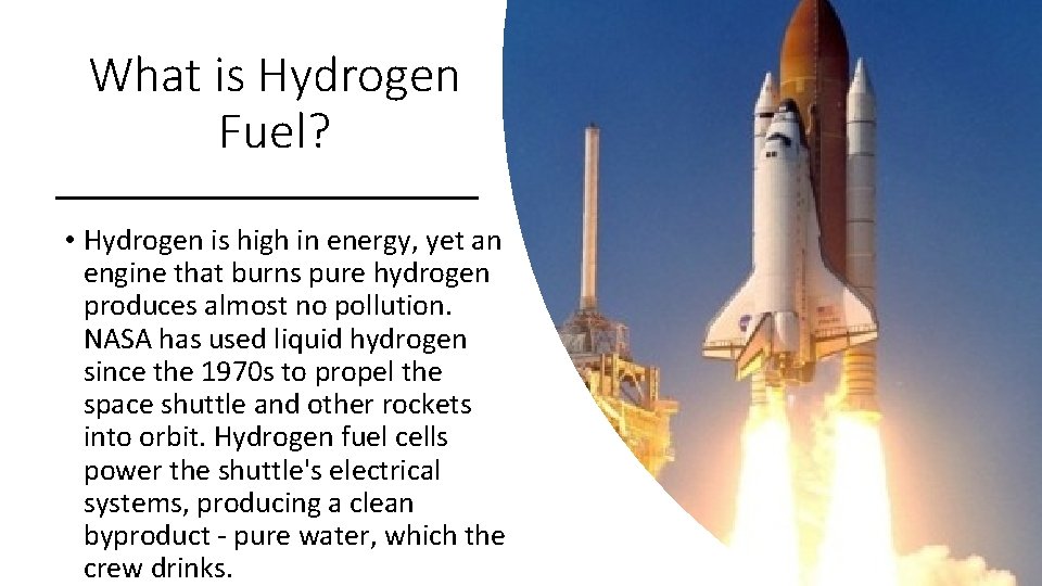 What is Hydrogen Fuel? • Hydrogen is high in energy, yet an engine that What is Hydrogen Fuel? • Hydrogen is high in energy, yet an engine that
