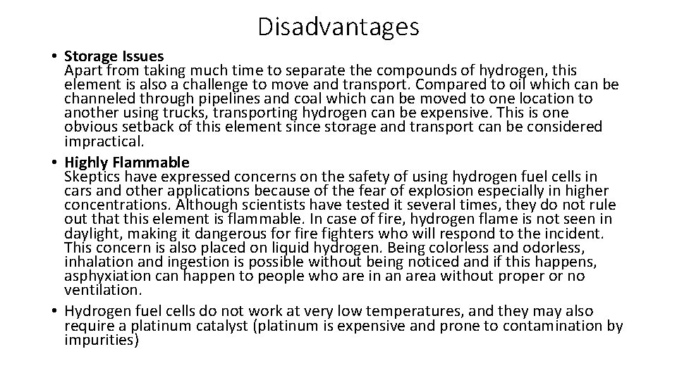 Disadvantages • Storage Issues Apart from taking much time to separate the compounds of Disadvantages • Storage Issues Apart from taking much time to separate the compounds of