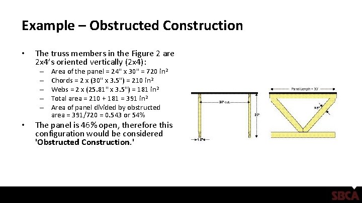 Example – Obstructed Construction • The truss members in the Figure 2 are 2