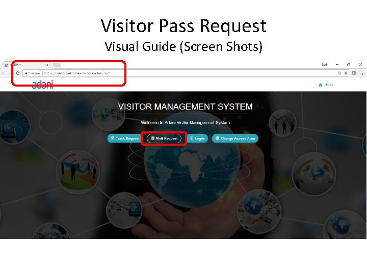 Visitor Pass Request Visual Guide (Screen Shots) 