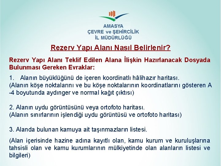 Rezerv Yapı Alanı Nasıl Belirlenir? Rezerv Yapı Alanı Teklif Edilen Alana İlişkin Hazırlanacak Dosyada Rezerv Yapı Alanı Nasıl Belirlenir? Rezerv Yapı Alanı Teklif Edilen Alana İlişkin Hazırlanacak Dosyada