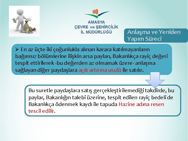 Anlaşma ve Yeniden Yapım Süreci Ø En az üçte iki çoğunlukla alınan karara katılmayanların Anlaşma ve Yeniden Yapım Süreci Ø En az üçte iki çoğunlukla alınan karara katılmayanların