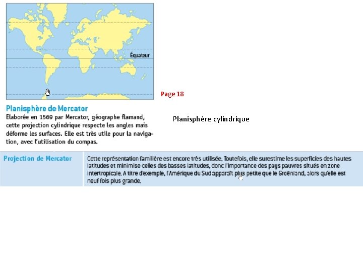 Page 18 Planisphère cylindrique 