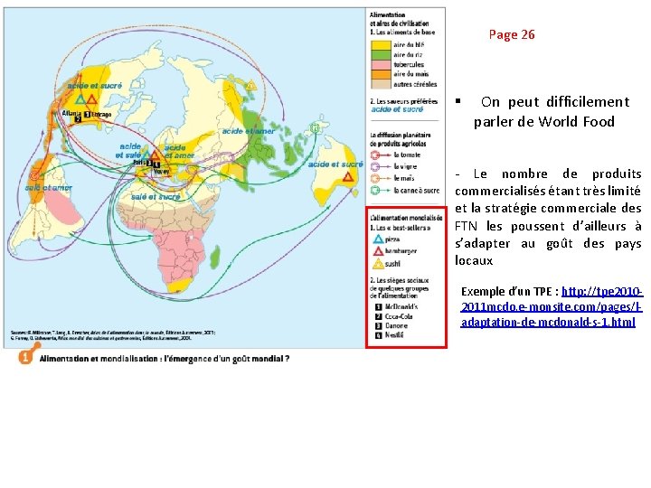 Page 26 § On peut difficilement parler de World Food - Le nombre de