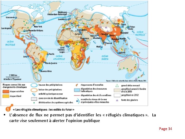 § L’absence de flux ne permet pas d’identifier les « réfugiés climatiques » .