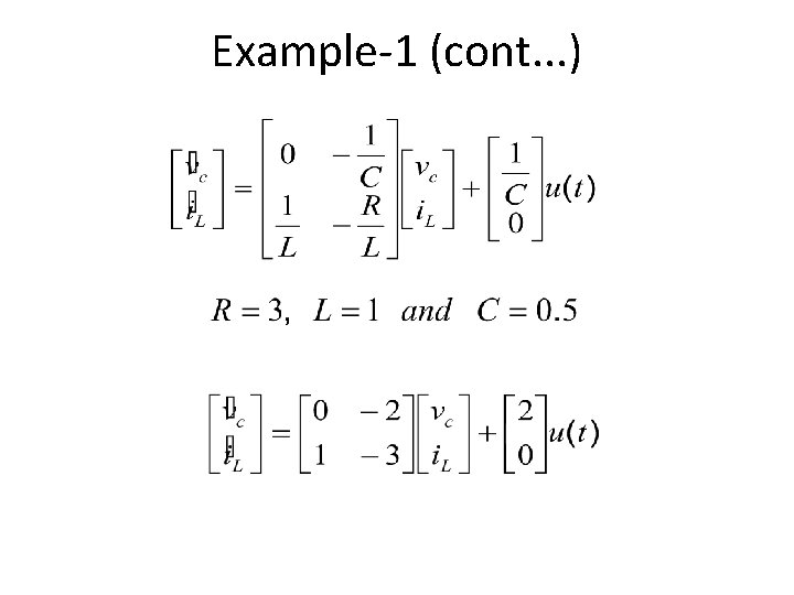 Example-1 (cont. . . ) 