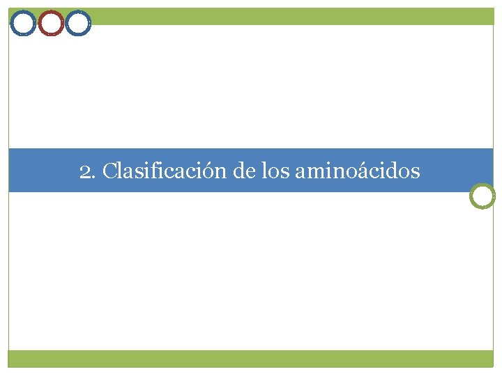 2. Clasificación de los aminoácidos 