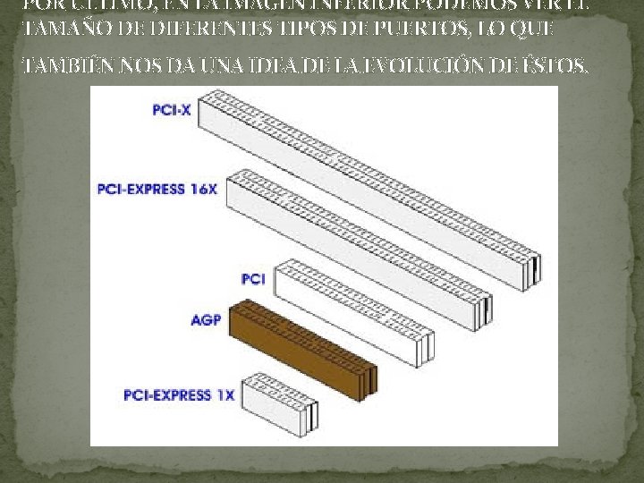 POR ÚLTIMO, EN LA IMAGEN INFERIOR PODEMOS VER EL TAMAÑO DE DIFERENTES TIPOS DE