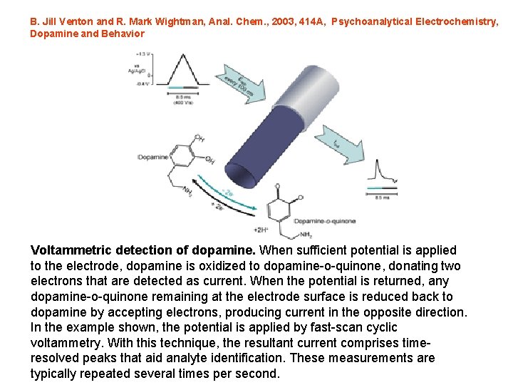 B. Jill Venton and R. Mark Wightman, Anal. Chem. , 2003, 414 A, Psychoanalytical B. Jill Venton and R. Mark Wightman, Anal. Chem. , 2003, 414 A, Psychoanalytical