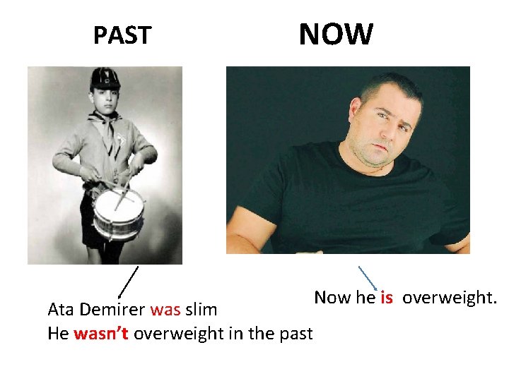 PAST NOW Ata Demirer was slim He wasn’t overweight in the past Now he