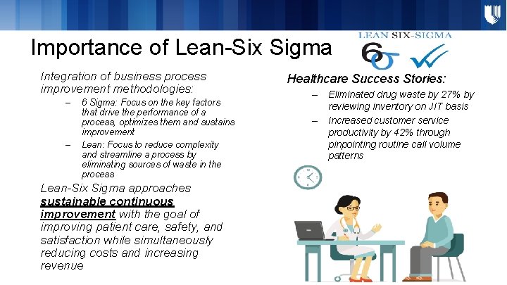 Importance of Lean-Six Sigma Integration of business process improvement methodologies: – – 6 Sigma: Importance of Lean-Six Sigma Integration of business process improvement methodologies: – – 6 Sigma: