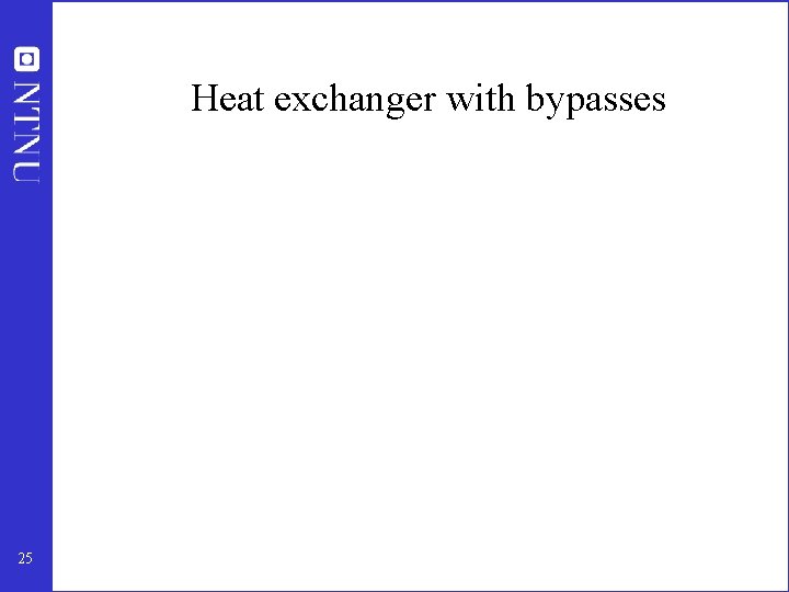Heat exchanger with bypasses 25 