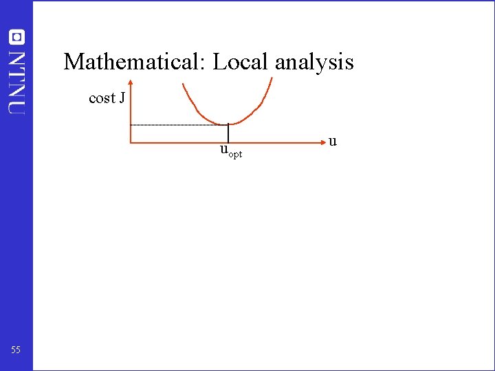 Mathematical: Local analysis cost J uopt 55 u 