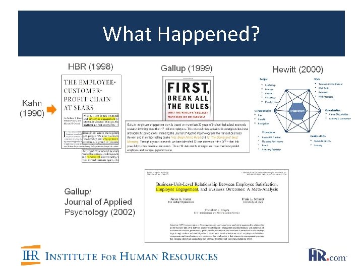 What Happened? What Happened?