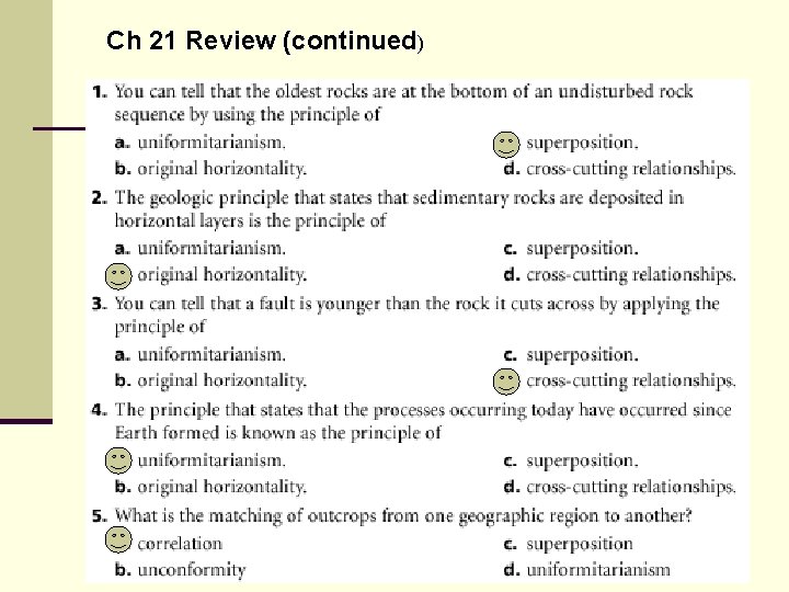 Ch 21 Review (continued) 