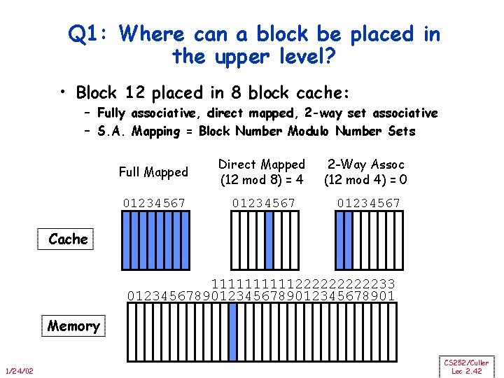 Q 1: Where can a block be placed in the upper level? • Block