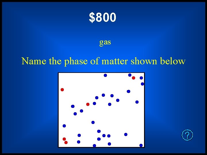 $800 gas Name the phase of matter shown below 
