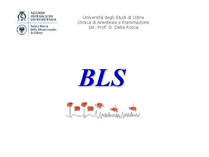 Università degli Studi di Udine Clinica di Anestesia e Rianimazione Dir. Prof. G. Della