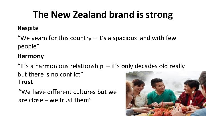 The New Zealand brand is strong Respite “We yearn for this country – it’s