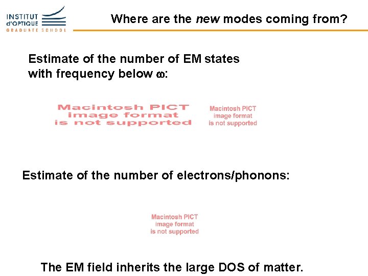 Where are the new modes coming from? Estimate of the number of EM states