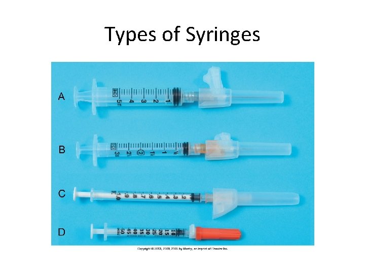 Types of Syringes 