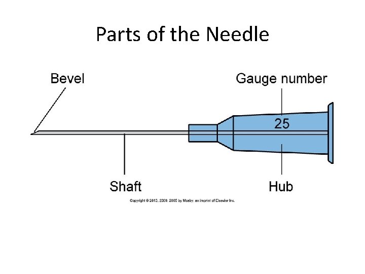 Parts of the Needle 