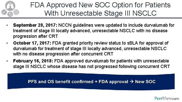 FDA Approved New SOC Option for Patients With Unresectable Stage III NSCLC • September