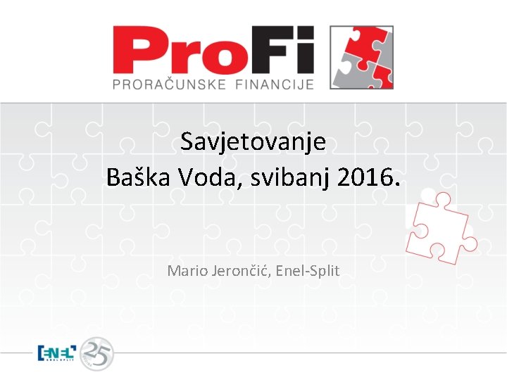 Savjetovanje Baška Voda, svibanj 2016. Mario Jerončić, Enel-Split 