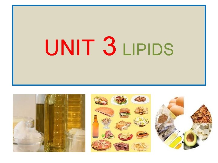 UNIT 3 LIPIDS 