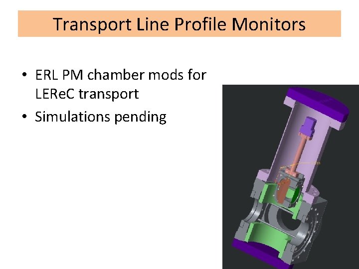 Transport Line Profile Monitors • ERL PM chamber mods for LERe. C transport •