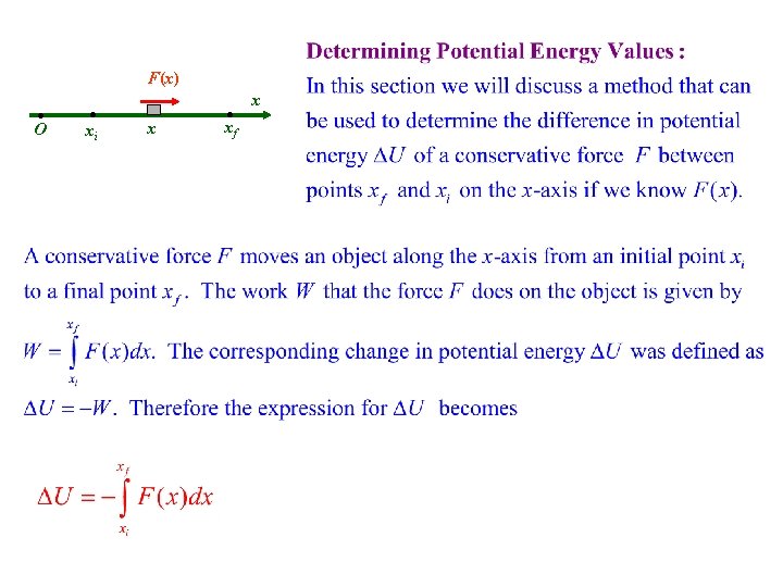 . O . xi F(x) x . x f x 