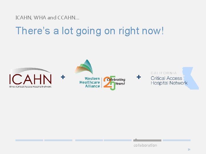 ICAHN, WHA and CCAHN… There’s a lot going on right now! + + collaboration