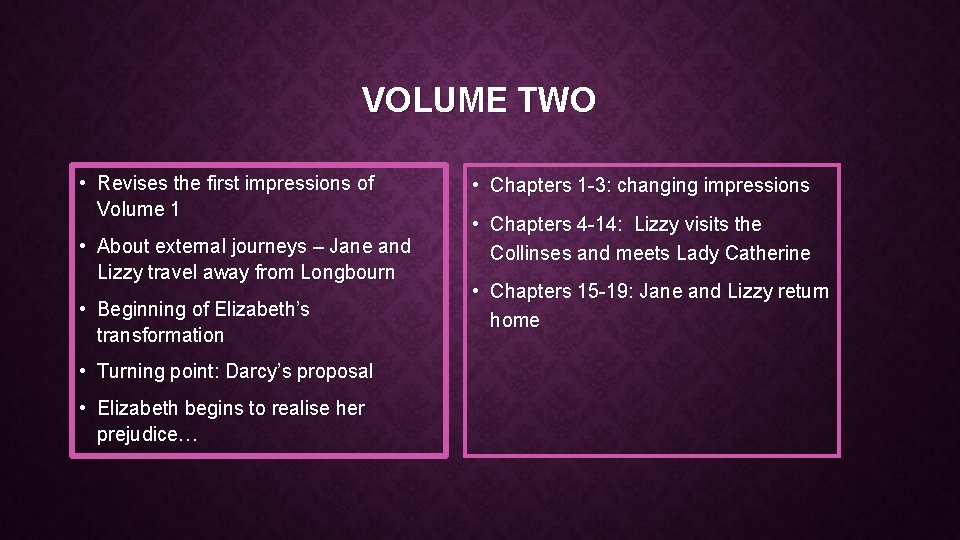 VOLUME TWO • Revises the first impressions of Volume 1 • About external journeys