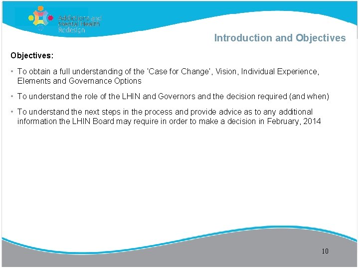Introduction and Objectives: • To obtain a full understanding of the ‘Case for Change’,