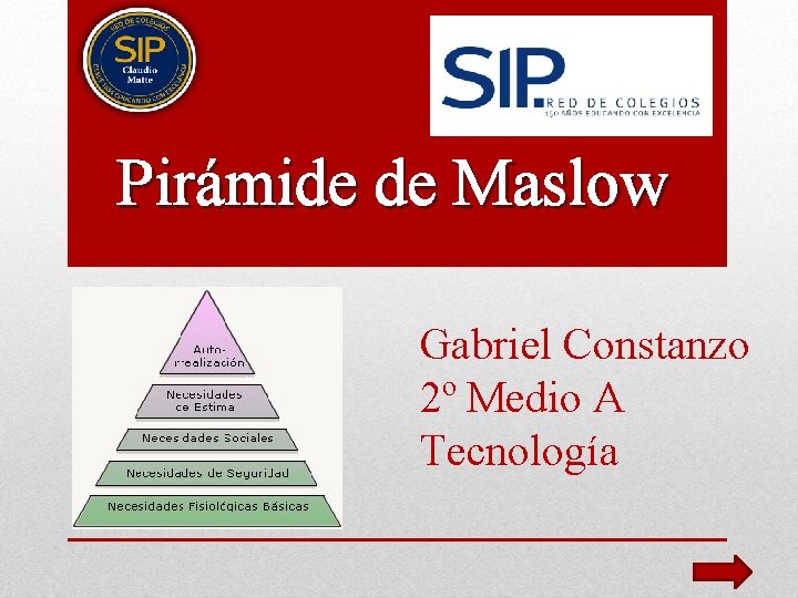 Pirámide de Maslow Gabriel Constanzo 2º Medio A Tecnología 